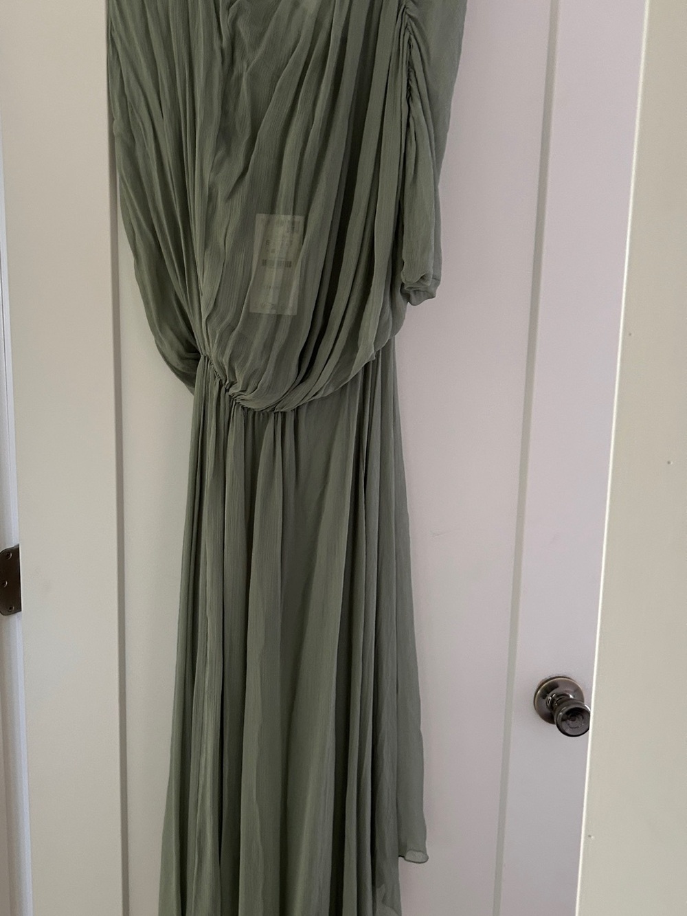 Zara Sage Green Knot-Front Maxi Dress - Picture 8 of 13